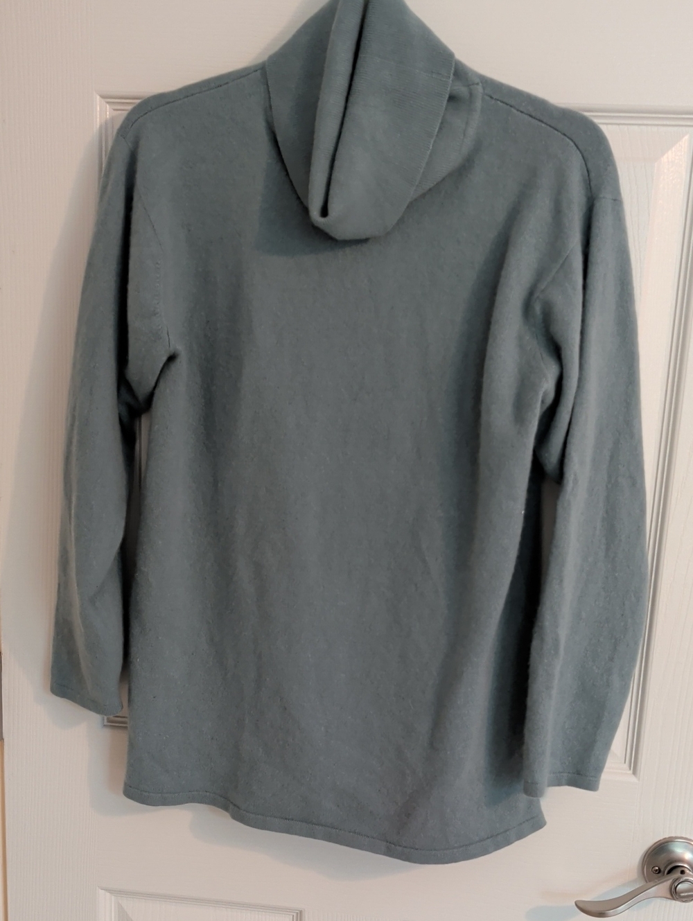 Landsend Cashmere Turtleneck Sage Green Large Cottagecore Cozy Collegiate